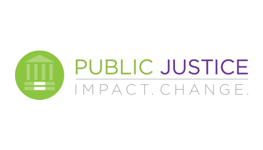 Speaking Events 2 Public Justice Logo
